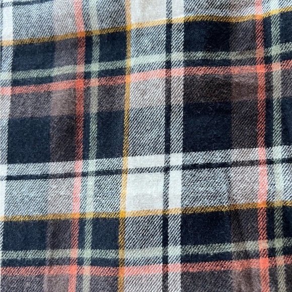 Chaps performance flannel button down in navy plaid - Picture 9 of 10